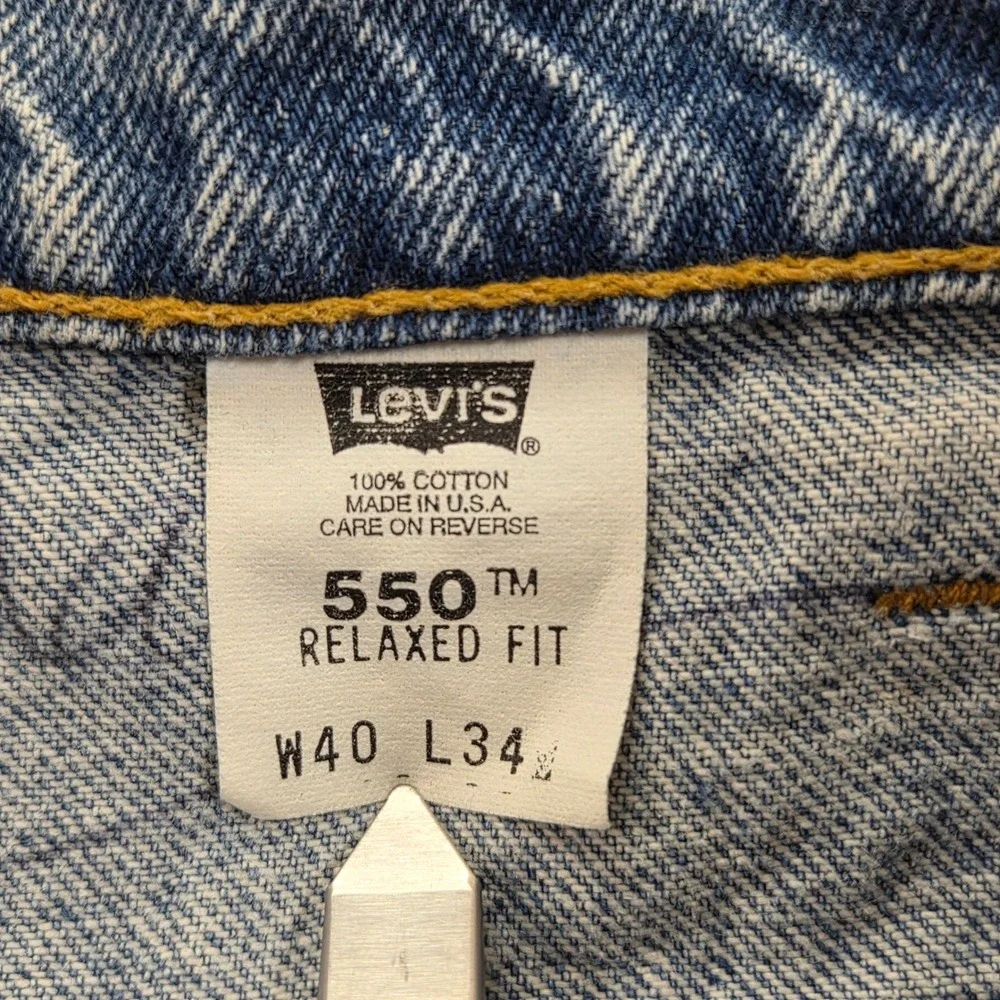 VTG 1996' Levi's 550 Relaxed Fit Jeans Mens 40x31 Denim‎ Pants USA Made *Altered